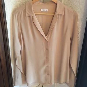 Equipment Silk Button Down with Lapels